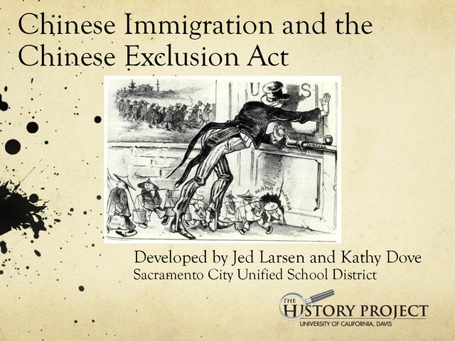 Chinese Exclusion Act in May 6, 1882