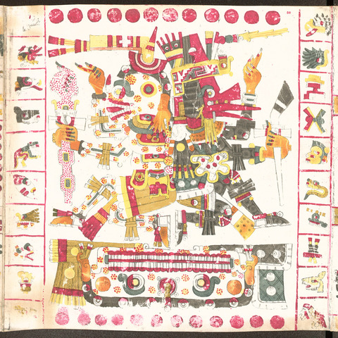 Mictlantecuhtli and Quetzalcoatl from Borgia Codex