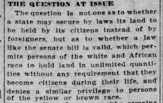 California's alien land law