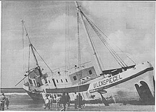 Storm verwoest het schip de Uilenspiegel