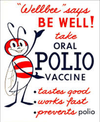 the first large scale vaccination for polio is released