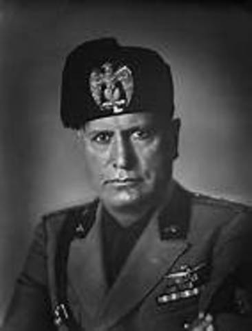 Benito Mussolini appointed Prime Minister of Italy