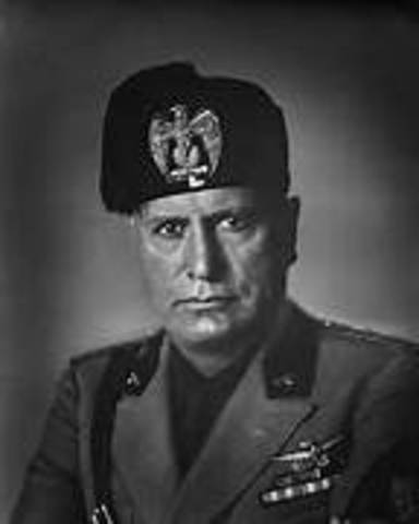 Benito Mussolini appointed Prime Minister of Italy.