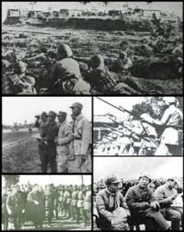 Chinese Civil War (between Jiang Jieshi and Mao Zedong)