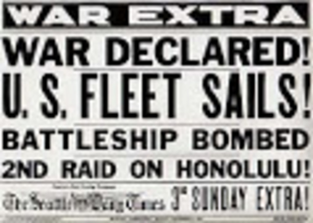 The U.S Declared War on Japan