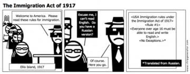 immigration act of 1917