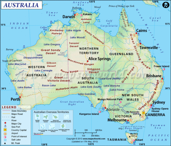 Six separate Australian colonies combine to form the independent Commonwealth of Australia