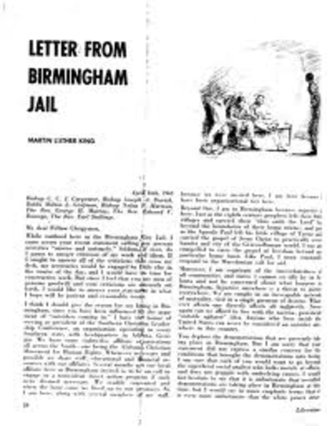 Letter From Birmingham Jail