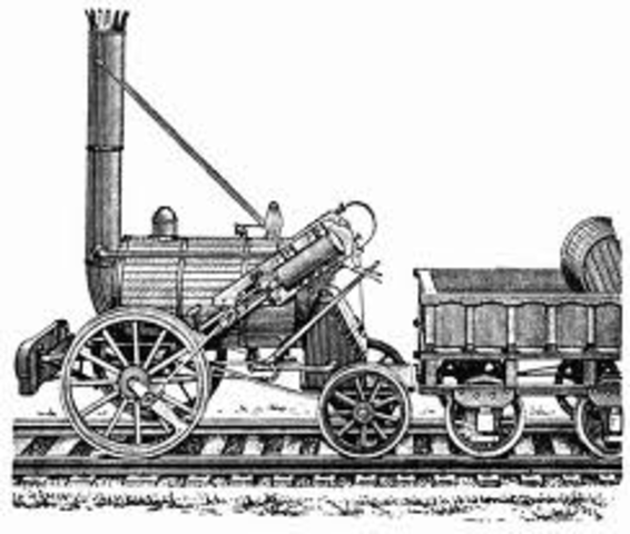 demonstration of first steam locomotive