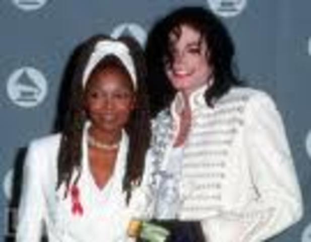 MJ received the Living Legend Award at the 35th Annual Grammy Awards