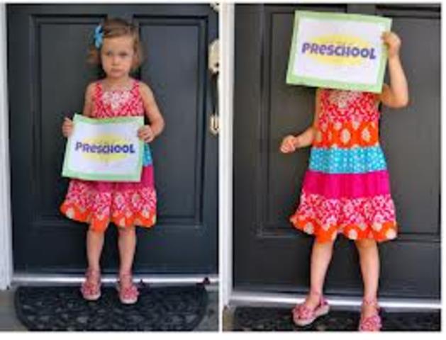 I started my first day of school Pre-school