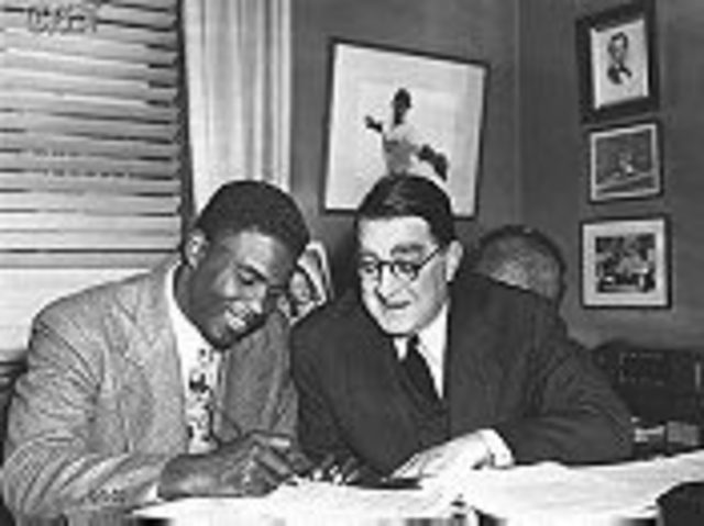 Jackie signs contract.