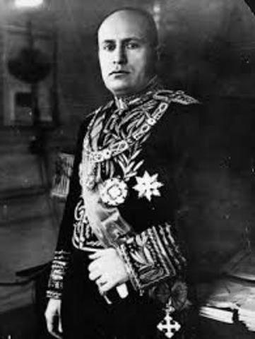 Benito Mussolini Became the leader of Italy