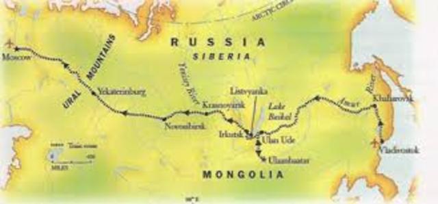 Trans-Siberian railway was built