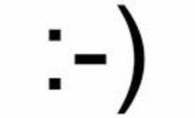 Scott E. Fahlman creates sideways smiley face