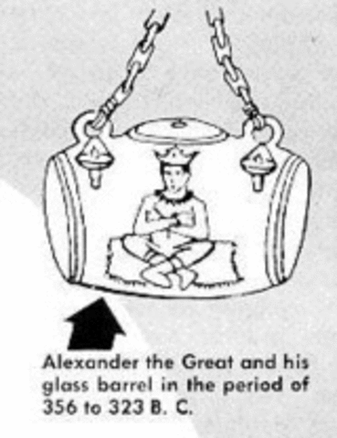alexander the great and the first submarine.