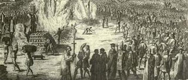 Auto-de-fé no Porto (Cordoaria). / Auto-de-fé in Porto (Cordoaria).