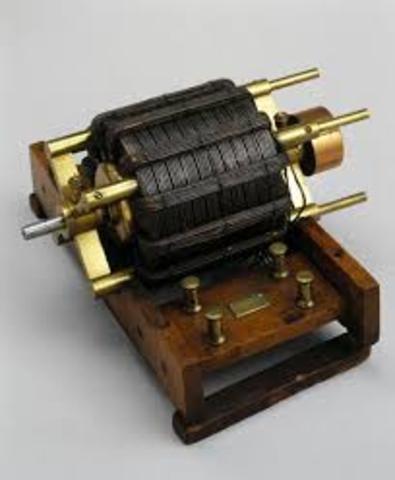 Michael Faraday creates electric motor