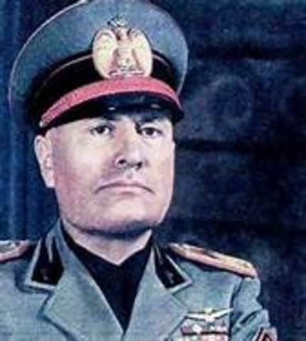 Benito Mussolini appointed Prime Minister of Italy