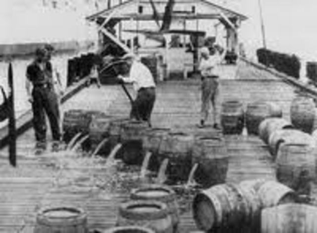 18th Amendment Prohibits Alcohol