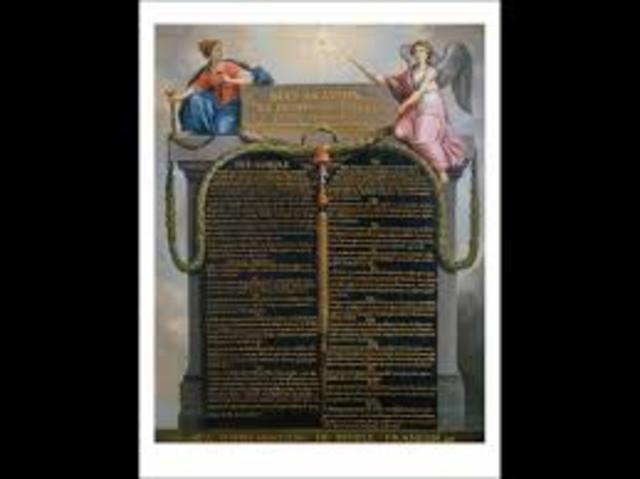 Declararion is written