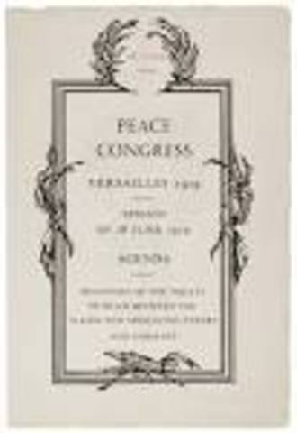 The treaty of Versailles was Signed