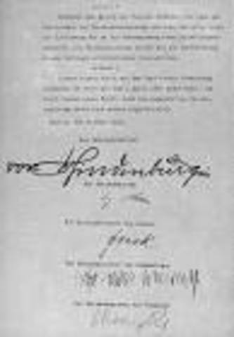 The treaty of Versailles is Signed