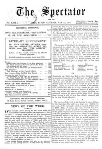 The Cartel des Gauches wins the French Election