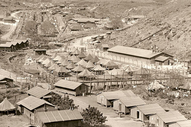 Japanese Americans interned in isolated camps
