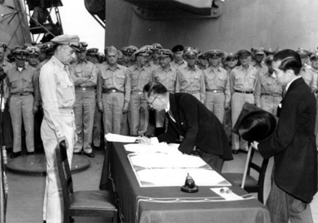 V-J Day, Japan surrenders to Allied Forces