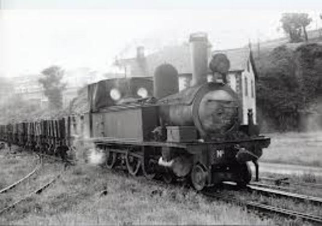 primer tren minero  con maquina de vapor entre stockyon y daeligton
