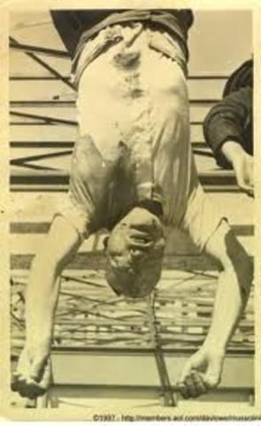 Mussolini was executed