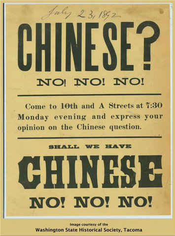 The Chines Exclusion Act 1882