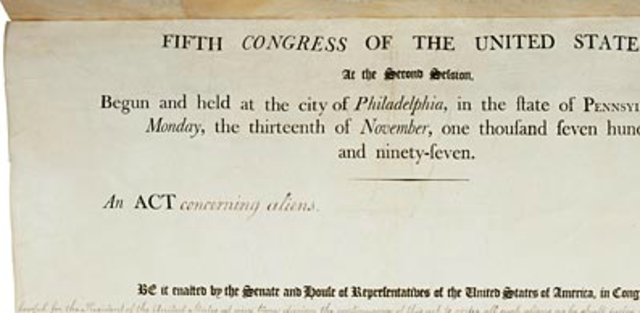 Alien and Sedition Acts