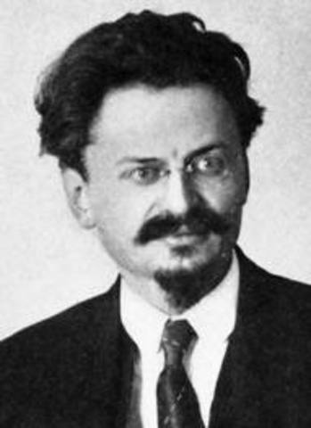 Trotsky flees Russia