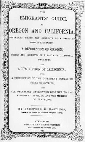 Oregon Trail --  Emigrants' Guide