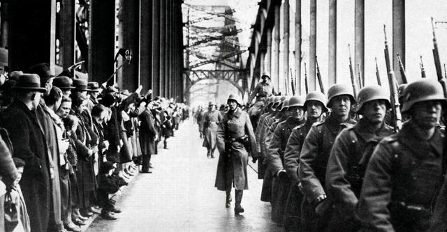Hitler sends troops into Rhineland of Germany in violation of the Versailles Treaty