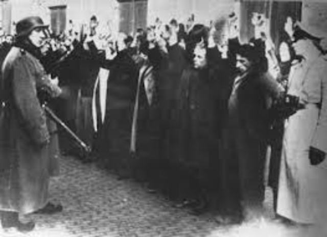 Nazis begin rounding up Jews for labor camps