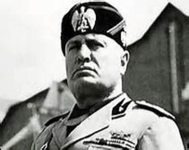 Benito Mussolini appointed Prime Minister of Italy