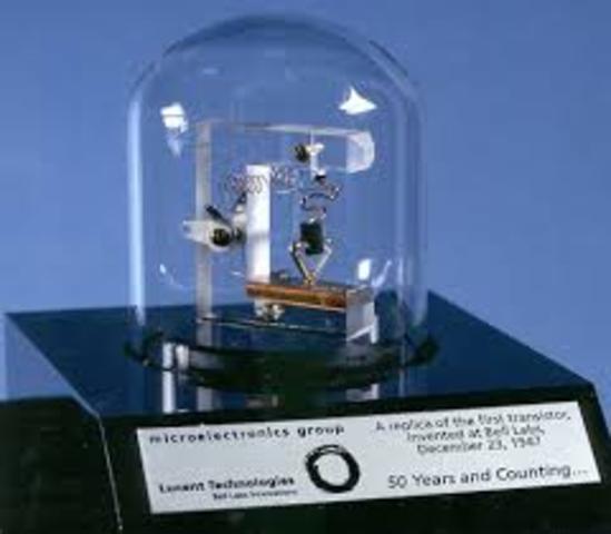 Invencion del transistor de estado solido.
