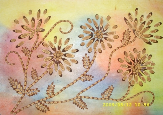 Аппликации из срезов веток