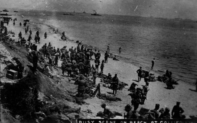 ANZAC troops land in Gallipoli