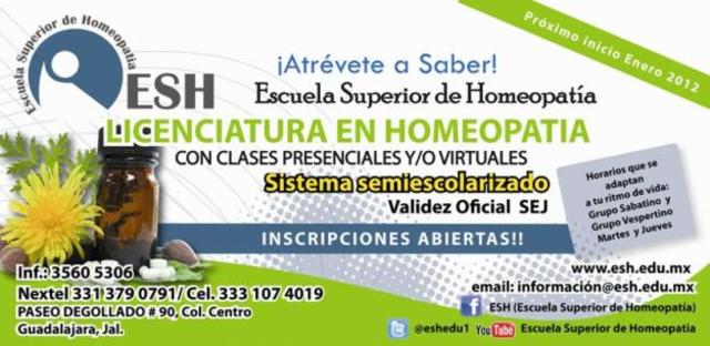 Se incursiona en el estudio de la Homeopatía