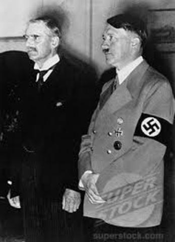 Adolf Hitler took the Sudentenland