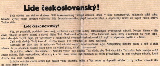 Vznik Československa