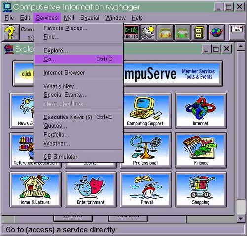 CompuServe was the first major commercial Internet service