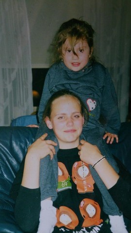 De visita con la familia paterna.