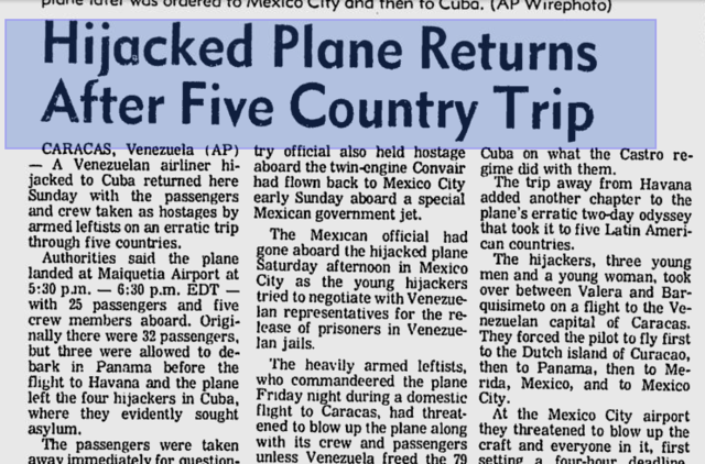 Convair aircraft with 32 passengers