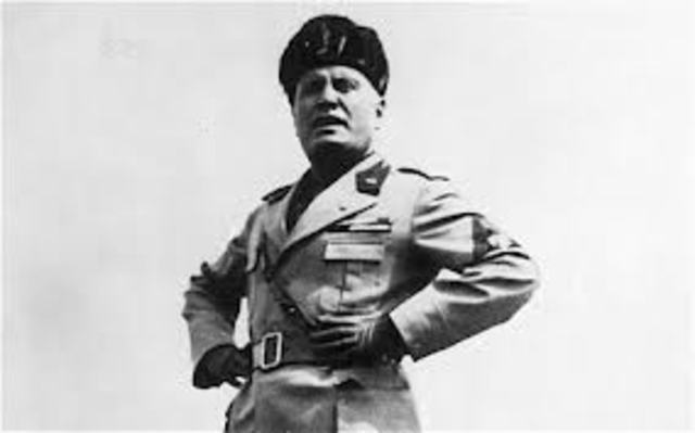 Benito Mussolini Became the leader of Italy