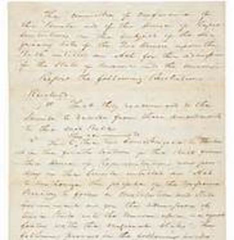 The Missouri Compromise  "A Balance of Power"